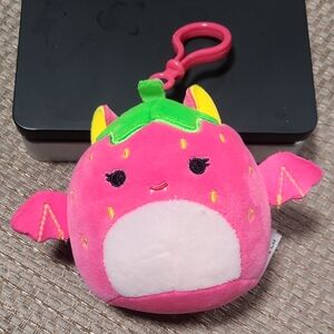 Gwewndolyn Strawberry Fruit Bat Squishmallow Halloween Clip-On Backpack Purse